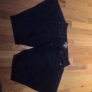 Flared Indigo hip-hugging jeans